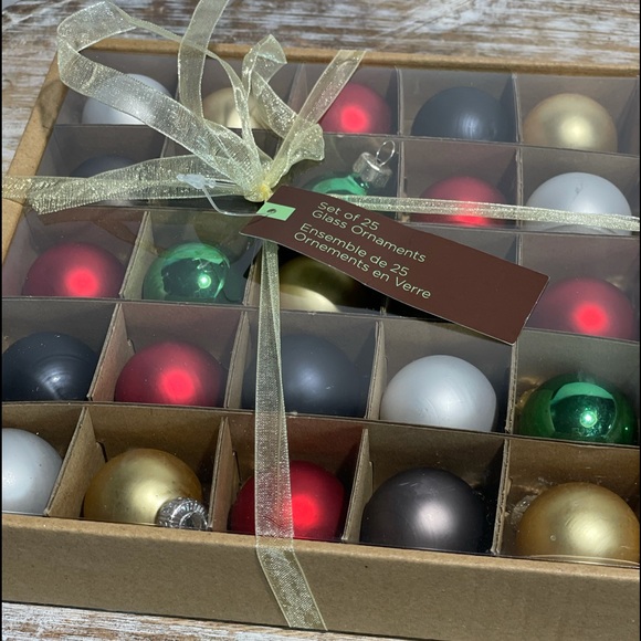 Vintage Christmas Mini glass bulbs 24 set - Picture 1 of 5